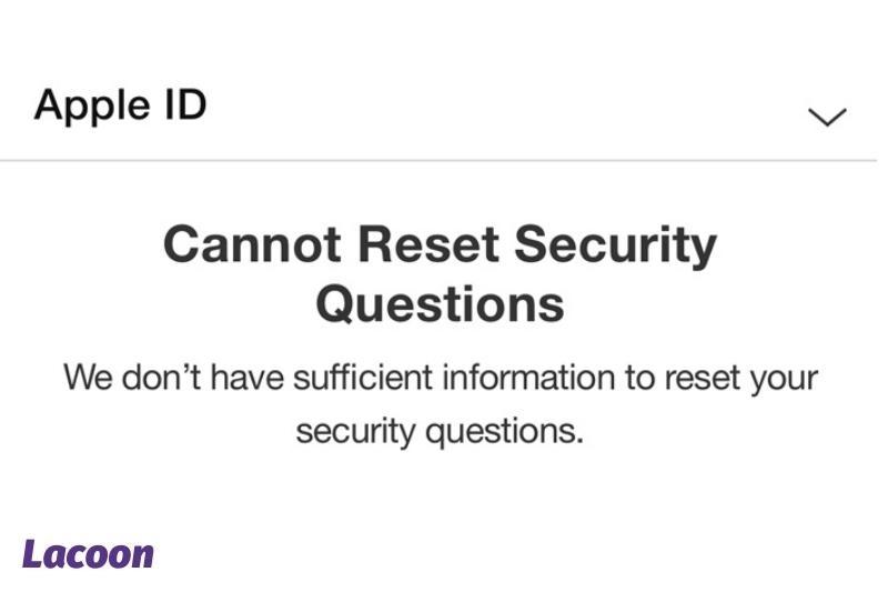 Resolve the We don’t have sufficient information to reset your security questions issue